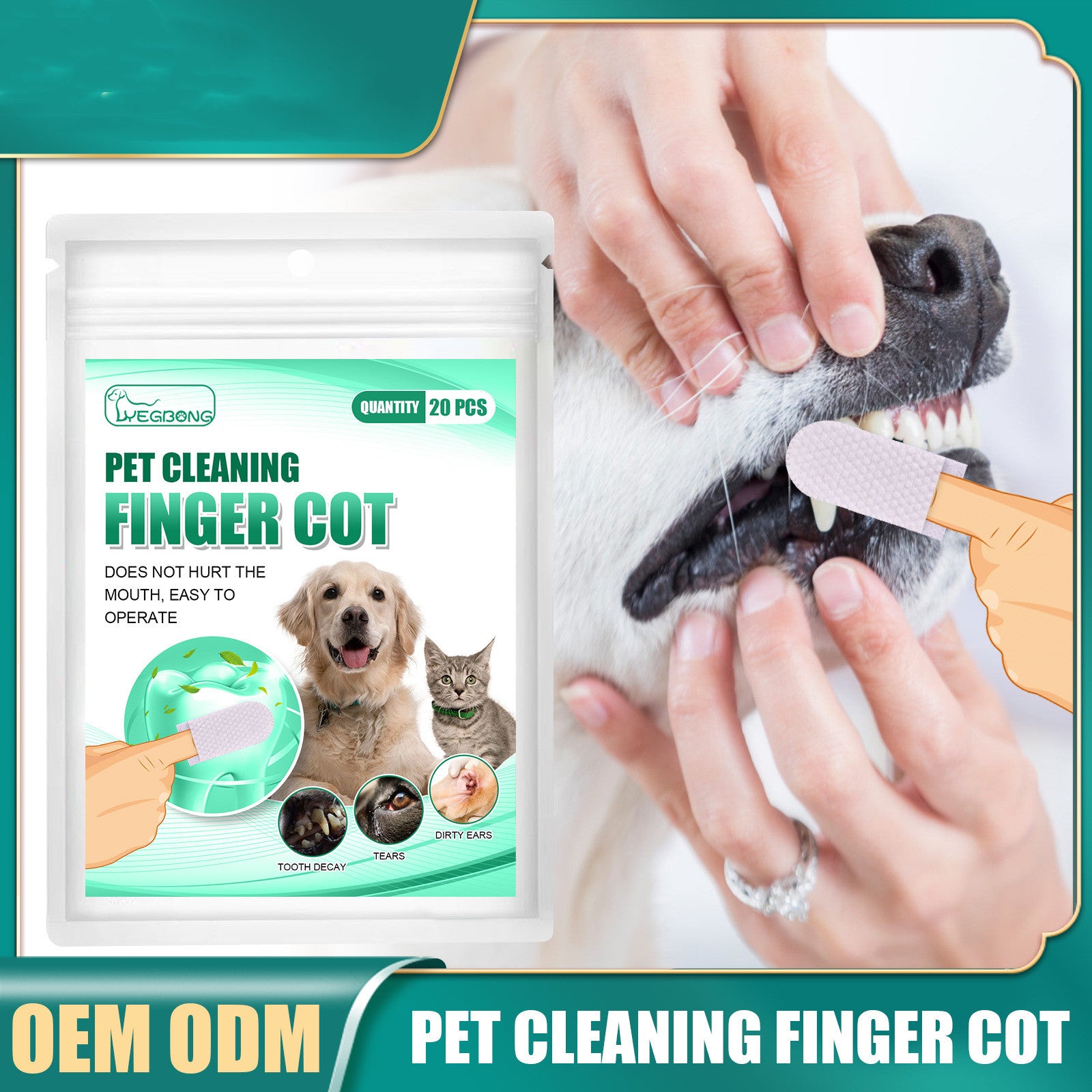 Pet Dental Finger Wipes